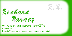 richard maracz business card